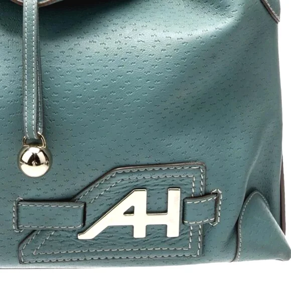 Anya Hindmarch Elrod Hibo Bag Petrol Blue Leather